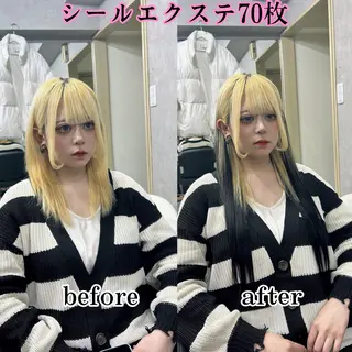 ミディアム カラー シールエクステの女神 🍑Momo🍑のヘアスタイル