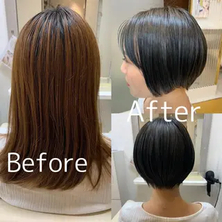 ショート カラー ヘアケアベースウィズ所属・柳川 玲也のヘアスタイル