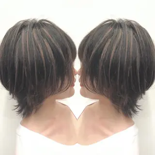 ショート カラー ヘアアレンジ アンドウ ユウ/ レイヤーカット/韓国のヘアスタイル