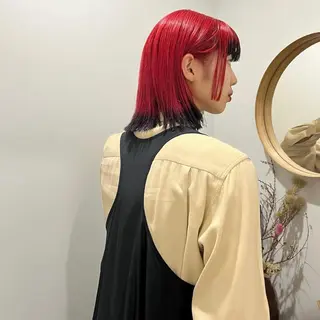 ミディアム カラー ハイトーン/心斎橋/ honomiのヘアスタイル