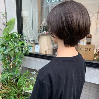 ショート 艶髪color💎髪 質改善ストレート大吉のヘアスタイル