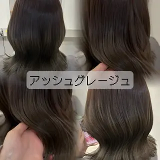 セミロング カラー 韓国透明感🇰🇷 SAKURAのヘアスタイル
