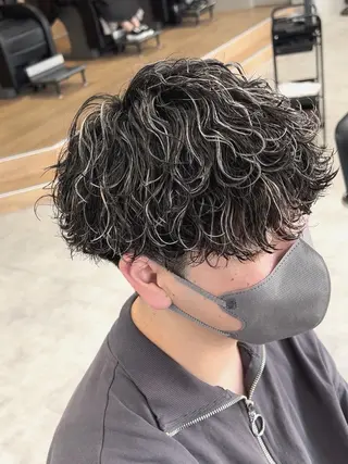 カラー パーマ メンズ メンズパーマ／長岡 坂口祥貴のヘアスタイル