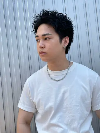 ショート カラー パーマ ヘアアレンジ メンズ 亀井隆汰/メンズ専門 パーマ特化美容師のヘアスタイル