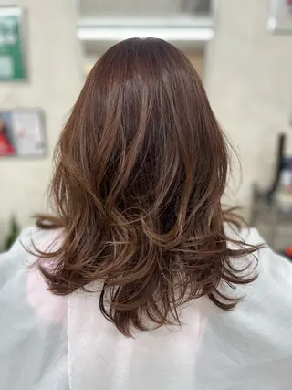 セミロング Rootes   Hair  Stage所属・春日部　間庭 寛貴のヘアスタイル