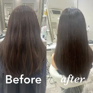 ロング 髪質改善 上品艶感カラーのヘアスタイル