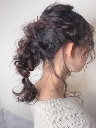 セミロング ヘアアレンジ 櫛部洸貴/ メンズ、ヘットスパのヘアスタイル