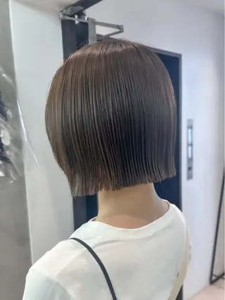 ミディアム ボブ/縮毛矯正 髪質改善/もえるのヘアスタイル