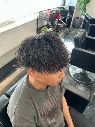 ショート パーマ メンズ B TECH by Zen【ビーテックバイゼン】所属・メンズパーマ/京都駅 /メンズ/奥村航平のヘアスタイル