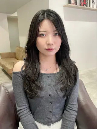 ロング レイヤーカット 縮毛矯正◽️河野泰貴のヘアスタイル