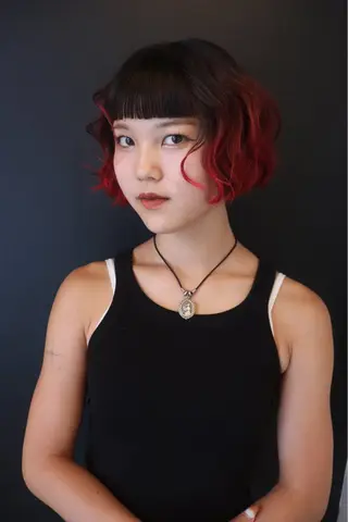 ショート カラー ヘアアレンジ @kyoniyy KYONIのヘアスタイル