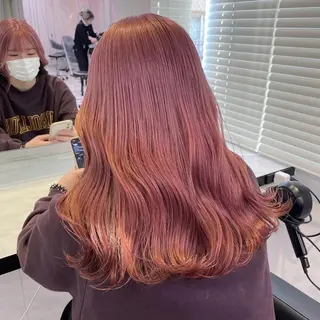 セミロング カラー ダブルカラー 韓国レイヤーKYONのヘアスタイル