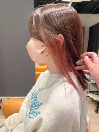 ミディアム カラー 髪質改善/ブリーチ 田代 龍我のヘアスタイル