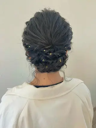 ミディアム ヘアアレンジ Agu hair time所属・time_ メラニーのヘアスタイル