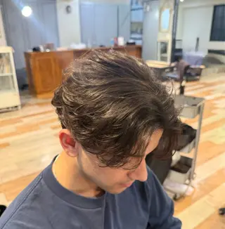 ショート パーマ メンズ メンズカット/パーマ 艶カラーTAIGA︎のヘアスタイル