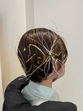 ショート ヘアアレンジ サソウ ユリエ🥥のヘアスタイル