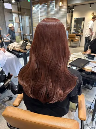 ロング 韓国レイヤー・ボブ/ 暖色⭐️優香⭐️のヘアスタイル