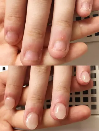 ショート カラー ネイル Q Free nailsのネイルデザイン