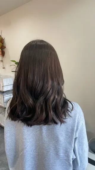 セミロング カラー ヘアアレンジ hair terrace M所属・郡山/透明感カラー /馬場アンドレアのヘアスタイル