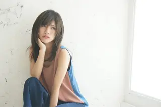 ミディアム カラー 瀬尾 加寿馬のヘアスタイル