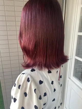 ミディアム カラー 韓国×髪質改善カラー 💎hinaのヘアスタイル