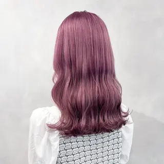 セミロング カラー 💖暖色・ハイトーン 🐈みおり💖のヘアスタイル