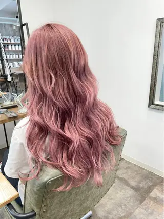 ロング カラー ~tie.hair salon所属・Ryoka🌼倉敷/ ハイトーン/レイヤーのヘアスタイル