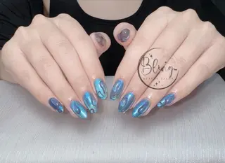 ロング カラー Bling Salonのネイルデザイン