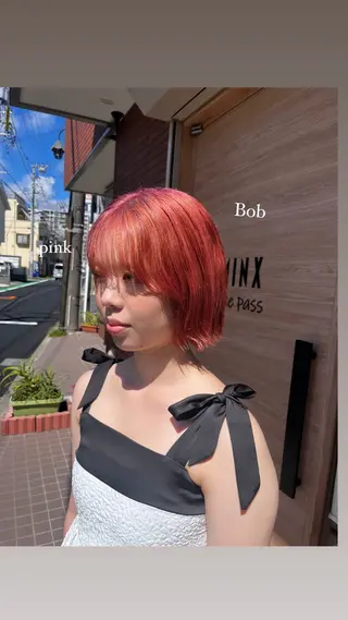 ショート カラー MINX The pass所属・透明感ケアカラー/ レイヤー/ryokaのヘアスタイル