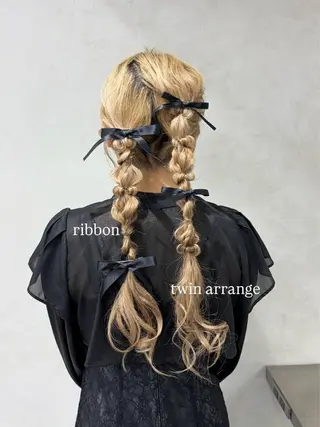 ヘアアレンジ monaヘアアレンジ 🎀/お呼ばれのヘアスタイル