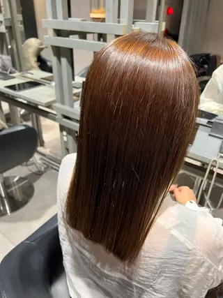 セミロング ✨髪質改善矯正× ブリーチ✨YU-KIのヘアスタイル