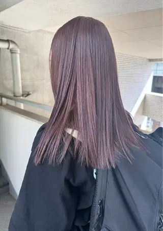 カラー ブリーチカラー🎀 韓国風/寺門美優のヘアスタイル