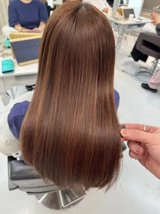 ロング 山崎結菜 🫧透明感カラーのヘアスタイル