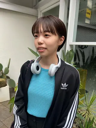 ショート ボブ&透明感カラー ♡TOMOEのヘアスタイル