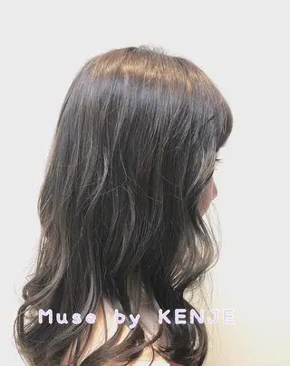 セミロング カラー うる艶レイヤーカット hinakoのヘアスタイル