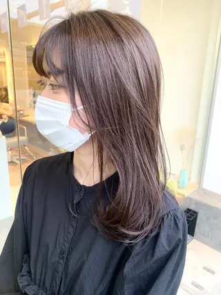 セミロング カラー 武田 久司のヘアスタイル