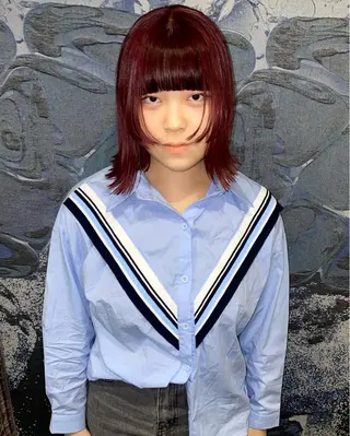 ミディアム カラー ヘアアレンジ GIVET (ジヴェ)所属・撮影モデル募集 🦋soemikaのヘアスタイル