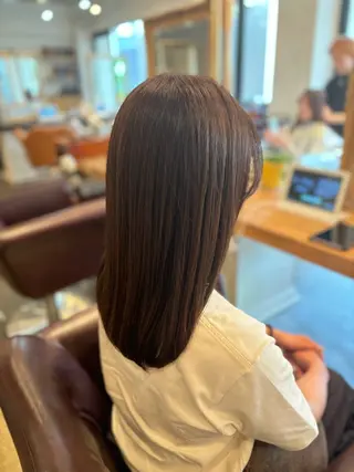 ロング カラー 髪質改善カラー ブラウン🤎YUMEのヘアスタイル