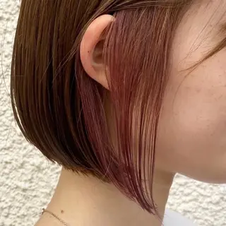 ショート カラー ブリーチなしWカラー 🎀韓国ヘア/amiのヘアスタイル