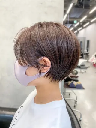 ショート カラー レイヤー×顔周 り×髪質改善/MIUのヘアスタイル
