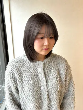 ショート カラー ヘアアレンジ 女性専用サロンiiro【イロ】所属・【韓国ヘア/透明感 カラー】makotoのヘアスタイル