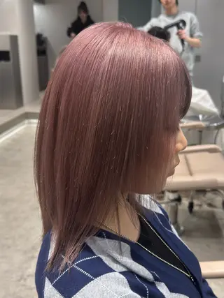 ミディアム カラー 立川/ブリーチ/ 複雑履歴/ 西川翔真のヘアスタイル