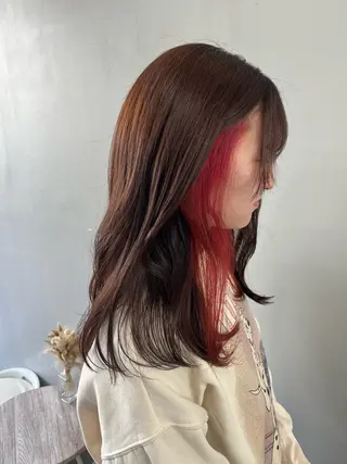 セミロング カラー 🎀透明感 カラー🎀ミズキのヘアスタイル