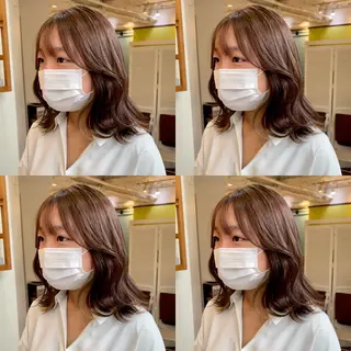 ミディアム カラー 大人可愛い透明感🌟 小顔・韓国髪🌟野中のヘアスタイル