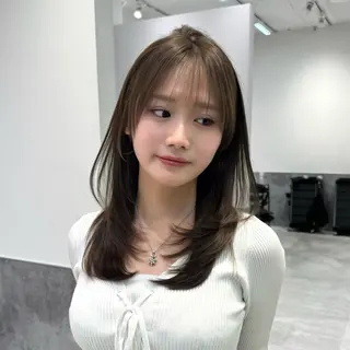 セミロング カラー GO TODAY 原宿Verno店所属・韓国系支持率No.1 レイヤー特化/きょうのヘアスタイル