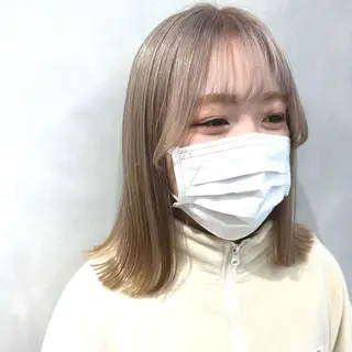 ミディアム カラー デザインカラー/パー マ🦖外岡咲希🦖のヘアスタイル