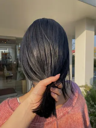 ミディアム カラー 鹿児島 聖来のヘアスタイル