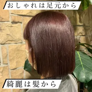 ミディアム カラー 韓国レイヤー/センタ ーパート/坂本翔のヘアスタイル