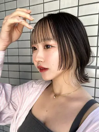 ミディアム カラー 韓国ヘア/艶カラー /田中悠佑のヘアスタイル