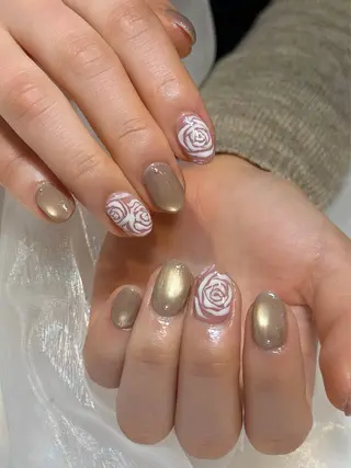 ネイル nailsalon moe.所属・yume 大人かわいいネイルのネイルデザイン
